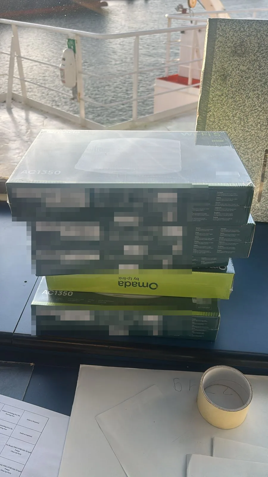 TP-Link Omada access points prepared on the bridge for the onboard network
