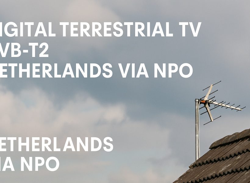 A rooftop in the Netherlands with a DVB-T2 digital TV antenna mounted for terrestrial reception via NPO and Digitenne.